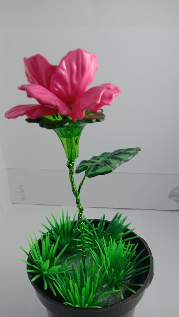 Bunga mawar pink akrilik