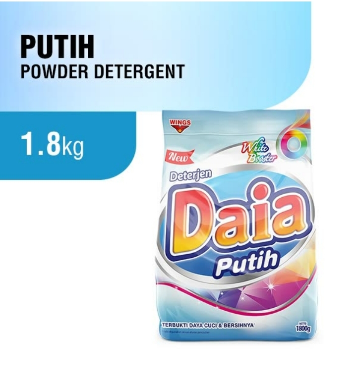 Veve cell - DAIA Powder Deterjen White Booster  Bag 1.8kg