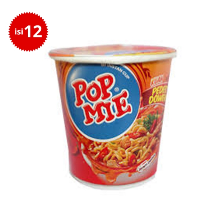 Veve cell - POP MEI -  Mie Instan Cup Rasa Pedas Ayam  Dower 75gr